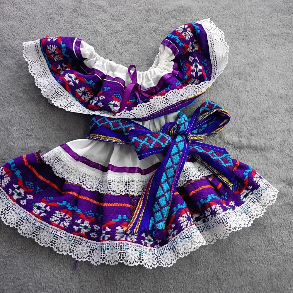Dress Baby Girl Folklore Mexico Size 0-3m